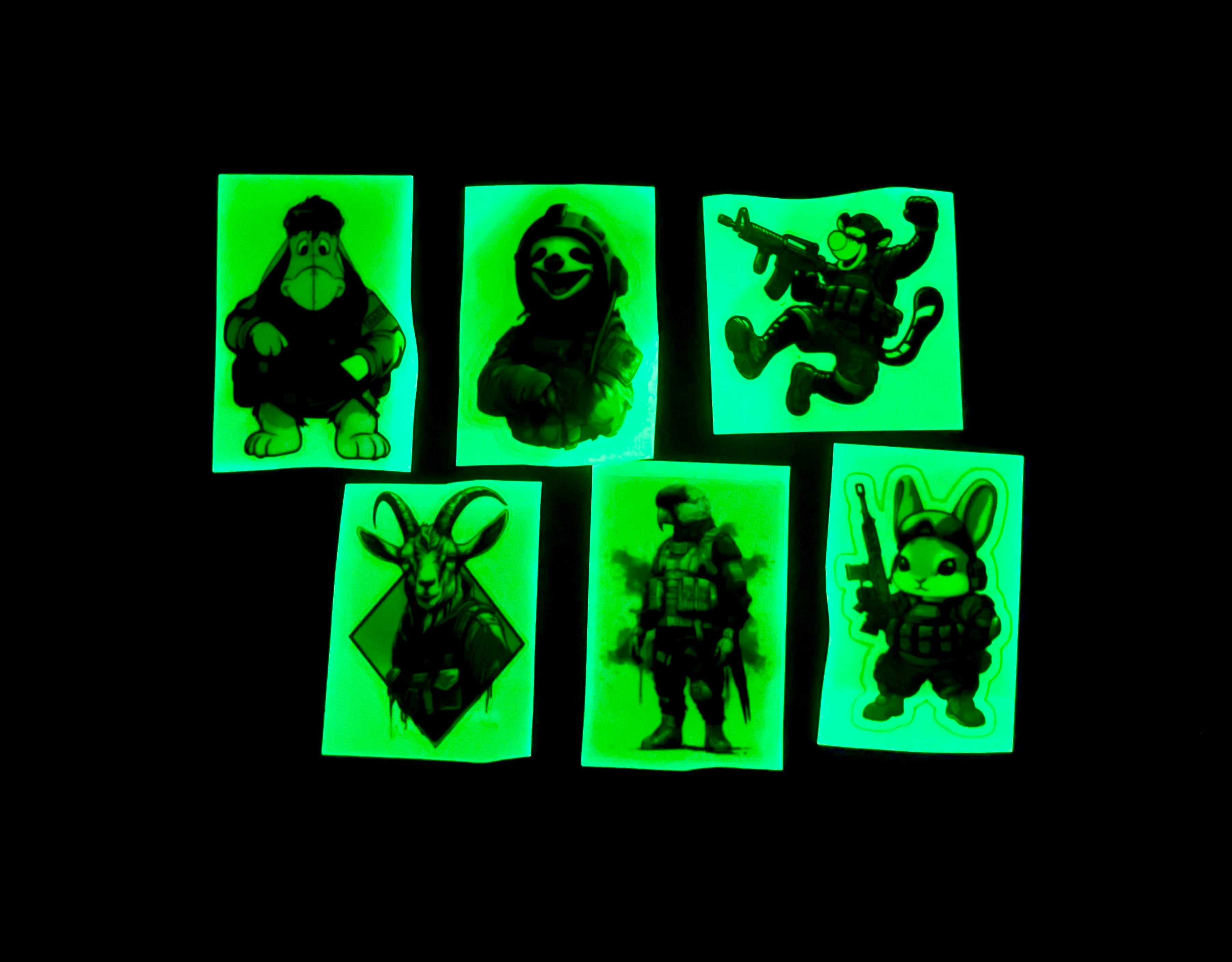 Tactical Animal 6 Pack (glow in the dark)